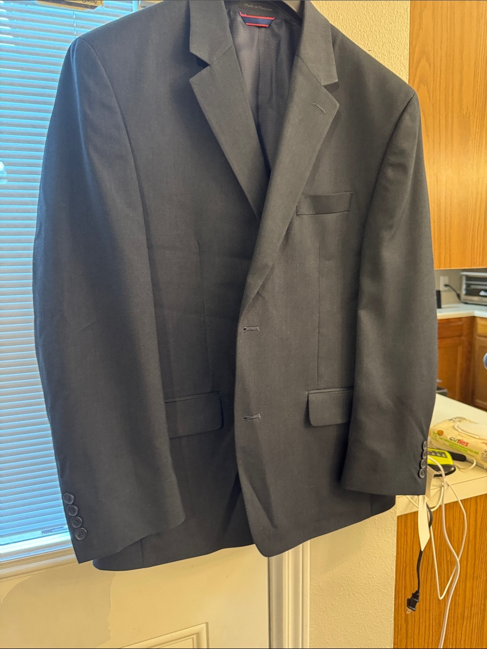 Classic Men's Blue Blazer - Tailored Two-Button Jacket